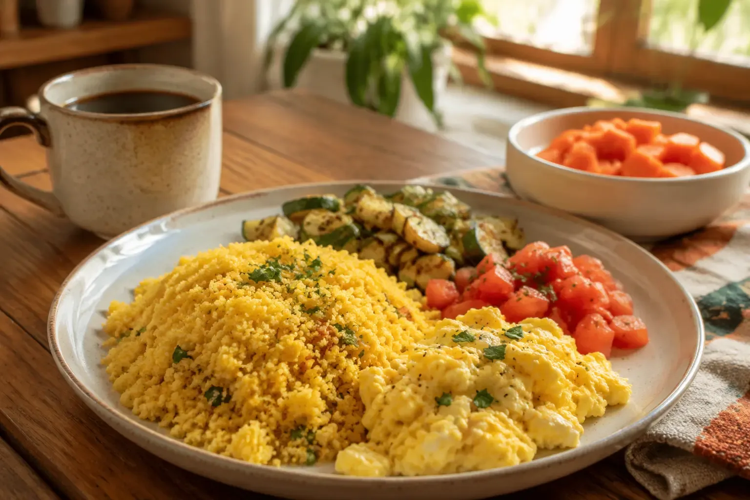 Cuscuz com Ovos e Legumes: Café da Manhã Prático