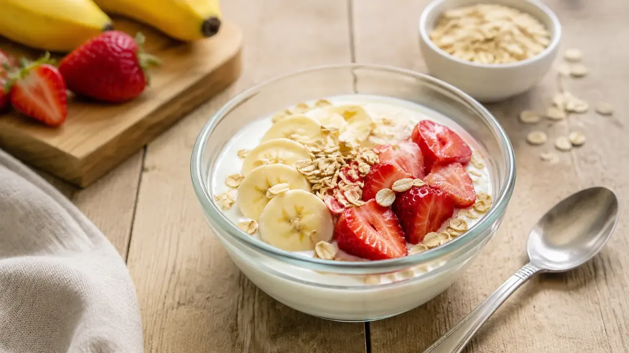 Iogurte com Frutas e Aveia: Lanche Rápido e Equilibrado