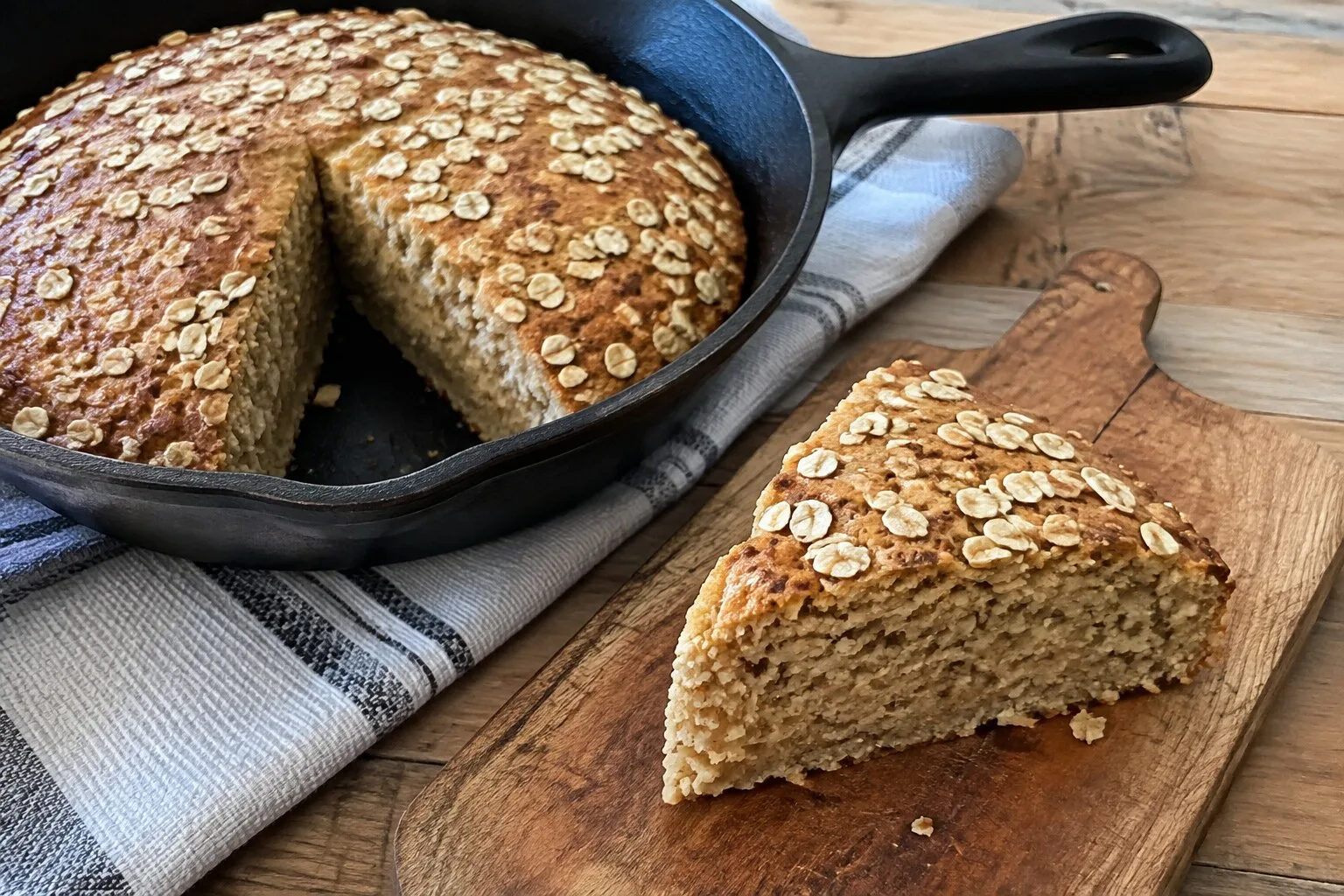 Pão de Frigideira com Aveia: Receita Rápida